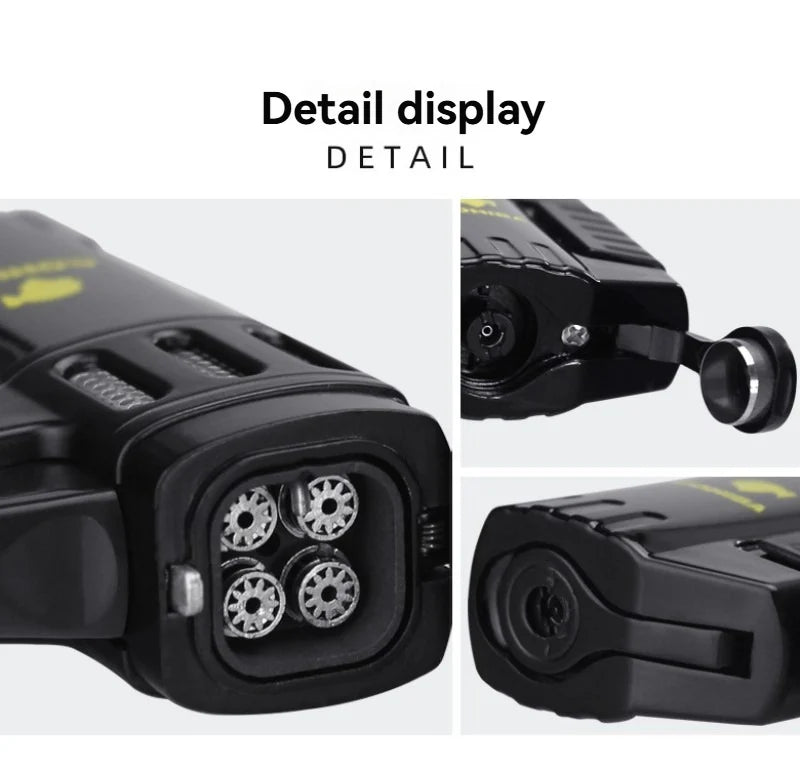 Butane Torch Lighter 4-Jet Windproof Refillable