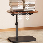 C-Shaped Side Table Adjustable Height & Wheels