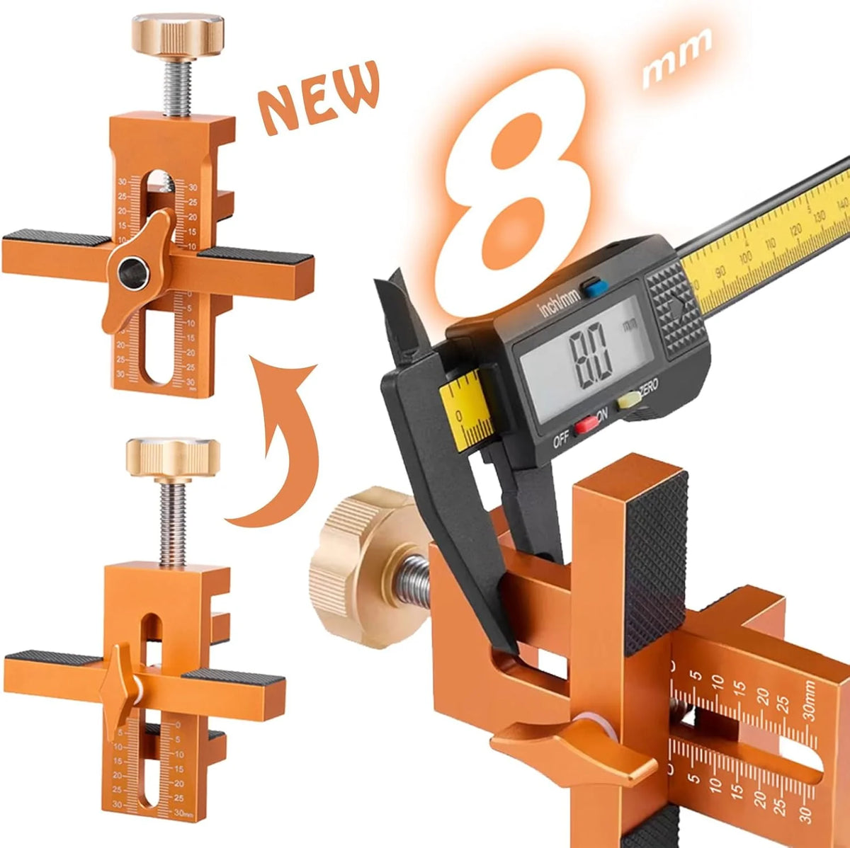 Cabinet Door Installation Jig Adjustable Support & Graduated Scale