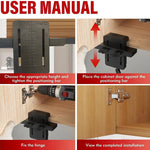 Cabinet Door Mounting Jig Adjustable Screwless Protective Pads