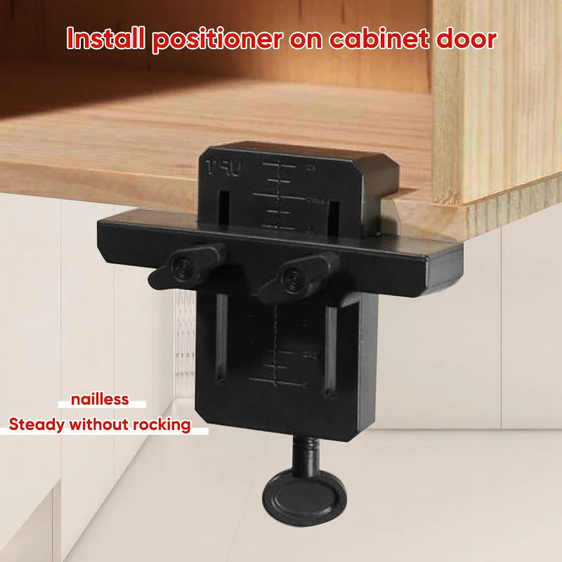 Cabinet Door Mounting Jig Adjustable Screwless Protective Pads
