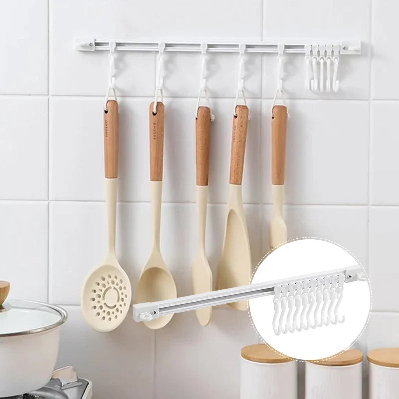 Cabinet Hooks Adjustable Sliding Drill-Free Installation