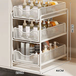 Cabinet Organizer Pull-Out Mesh Drawers Powder-Coated Steel