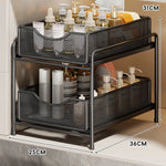 Cabinet Organizer Pull-Out Mesh Drawers Powder-Coated Steel