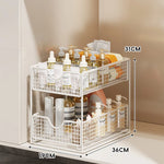 Cabinet Organizer Pull-Out Mesh Drawers Powder-Coated Steel