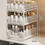 Cabinet Organizer Pull-Out Mesh Drawers Powder-Coated Steel