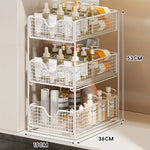 Cabinet Organizer Pull-Out Mesh Drawers Powder-Coated Steel