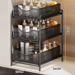 Cabinet Organizer Pull-Out Mesh Drawers Powder-Coated Steel