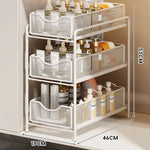 Cabinet Organizer Pull-Out Mesh Drawers Powder-Coated Steel