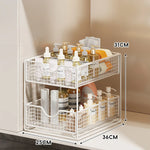 Cabinet Organizer Pull-Out Mesh Drawers Powder-Coated Steel