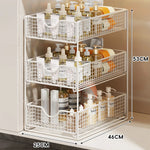 Cabinet Organizer Pull-Out Mesh Drawers Powder-Coated Steel