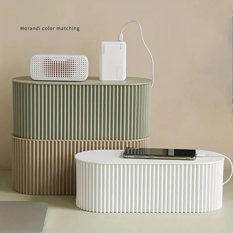 Cable Management Box Power Strip & Charger Storage