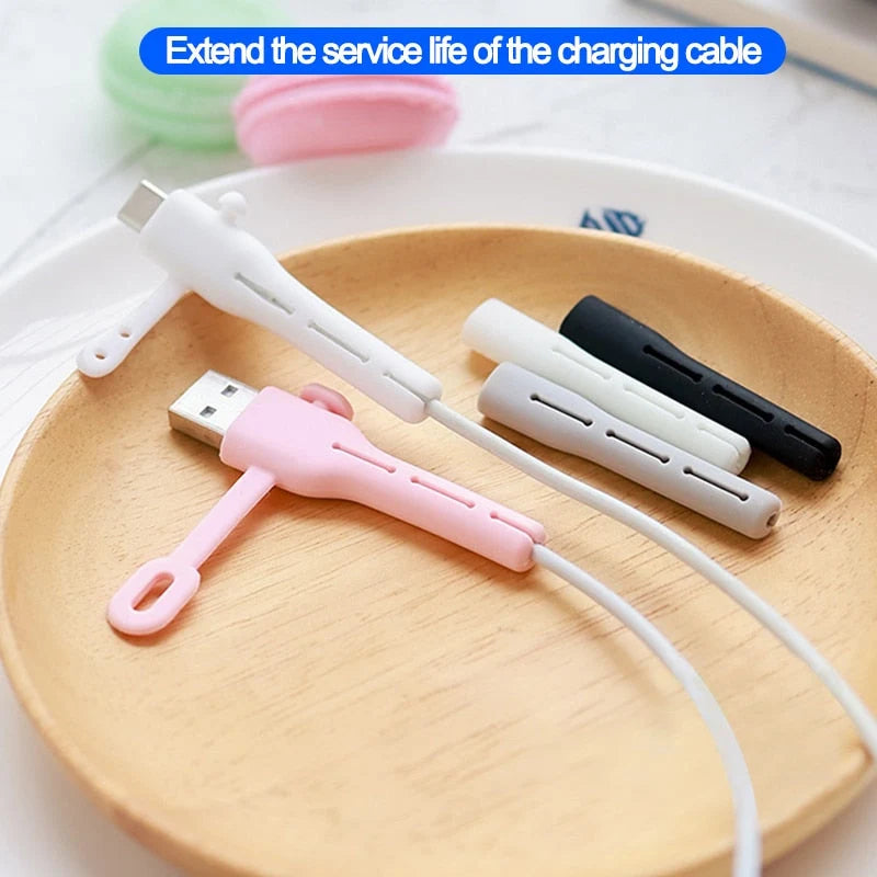 Cable Organizer Clip Soft Silicone Tangle-Free 1.5 Inch