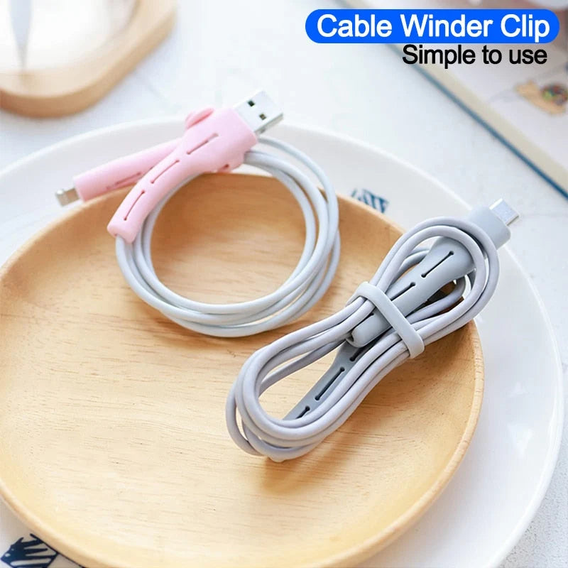 Cable Organizer Clip Soft Silicone Tangle-Free 1.5 Inch