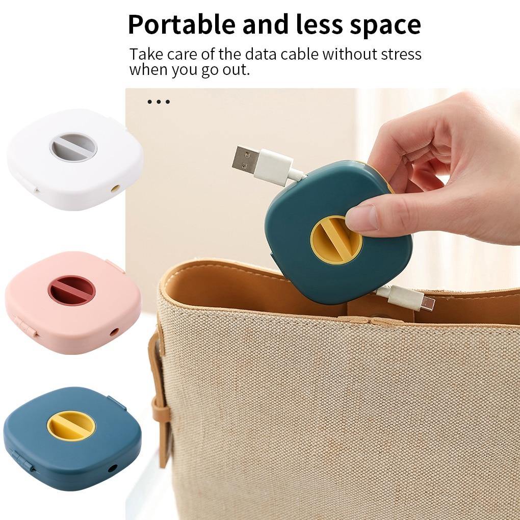 Cable Organizer Rotating Winder & Phone Stand