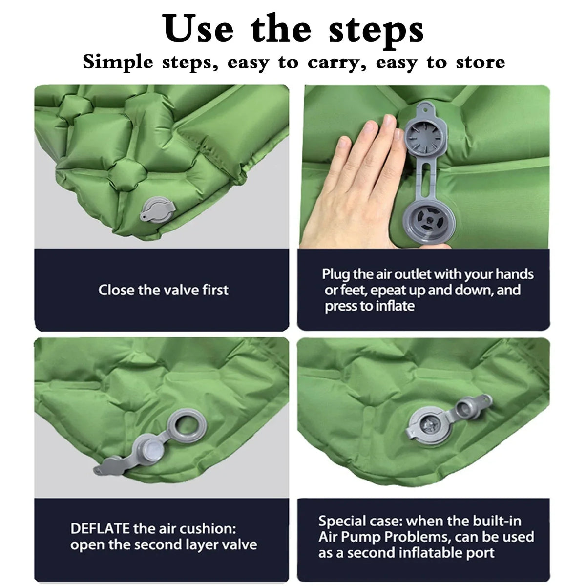 Camping Air Mattress Ultralight Honeycomb Quick Inflate