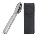 Camping Cutlery Set Foldable 4-In-1 Stainless Steel