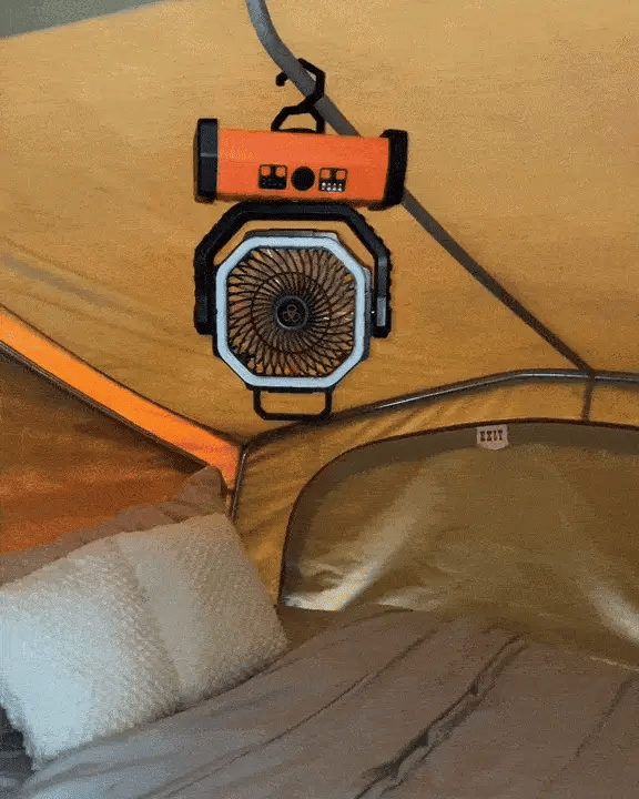 Camping Fan 3-in-1 LED Light & USB Power Bank