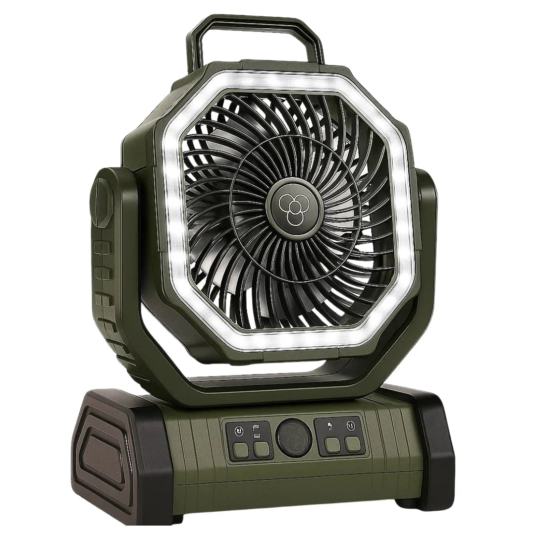 Camping Fan 3-in-1 LED Light & USB Power Bank