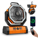 Camping Fan 3-in-1 LED Light & USB Power Bank