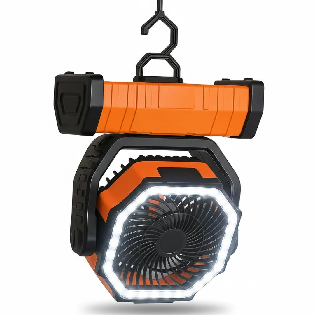 Camping Fan 3-in-1 LED Light & USB Power Bank