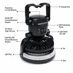 Camping Fan LED Light Battery Powered