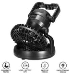 Camping Fan LED Light Battery Powered