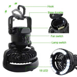 Camping Fan LED Light Battery Powered
