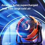 Camping Fan Turbo Airflow LED Light & USB-C Power Bank