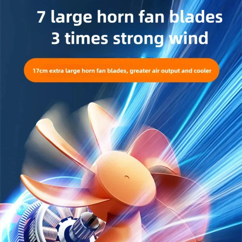 Camping Fan Turbo Airflow & Night Light Dual USB Type-C