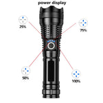 Camping Flashlight 7000 Lumens Zoomable USB Rechargeable