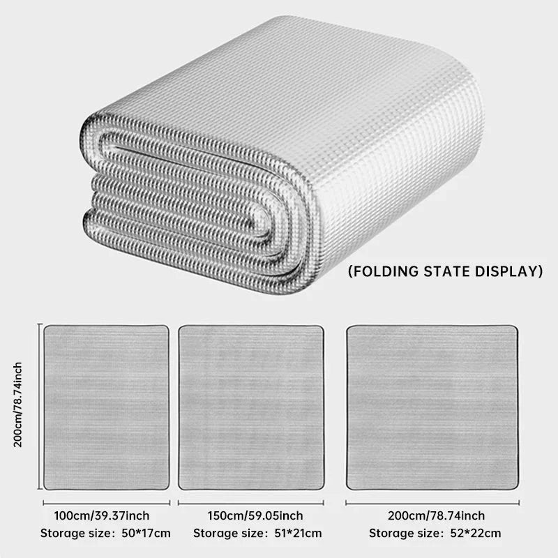 Camping Sleeping Pad Heat-Reflective Aluminum Waterproof Thick Foam