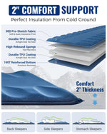 Camping Sleeping Pad Self-Inflating Contoured R-Value 4.2
