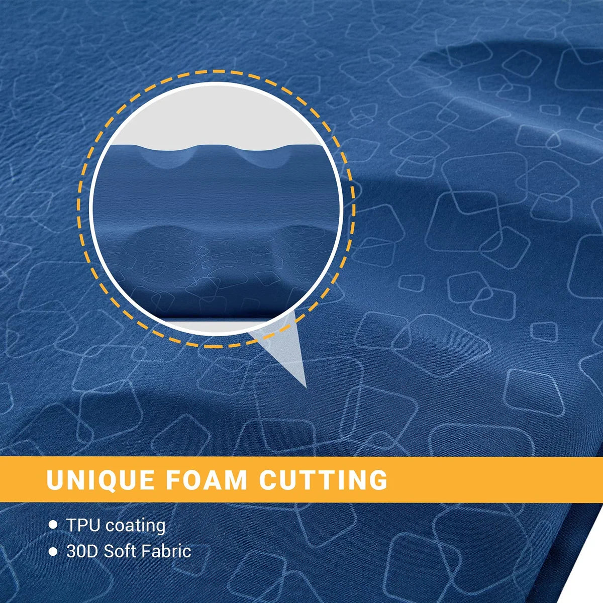 Camping Sleeping Pad Self-Inflating Contoured R-Value 4.2