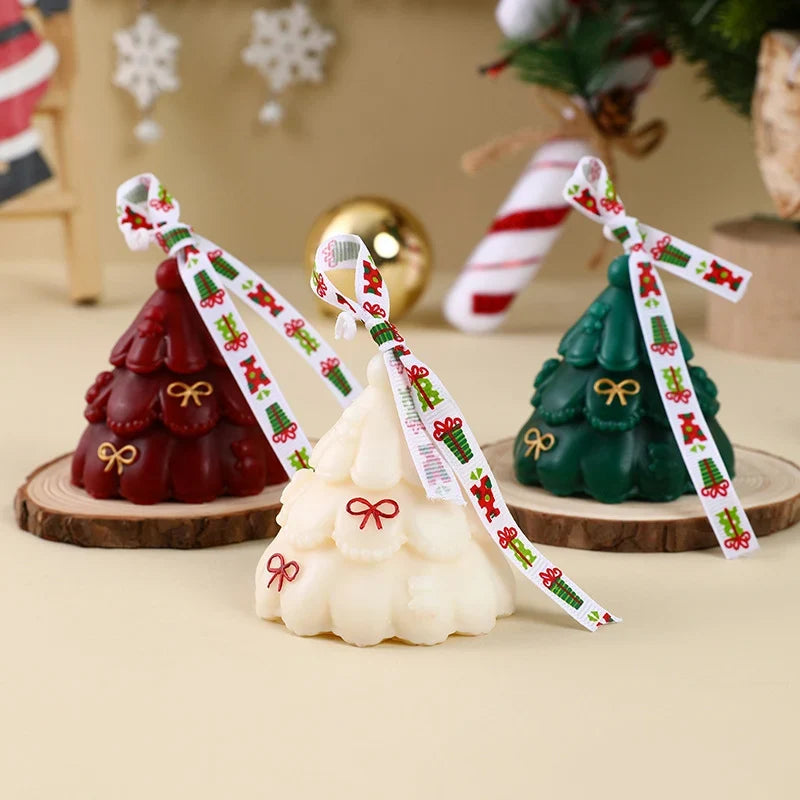 Candle Hand-Poured Sculpted Tree Gift Box