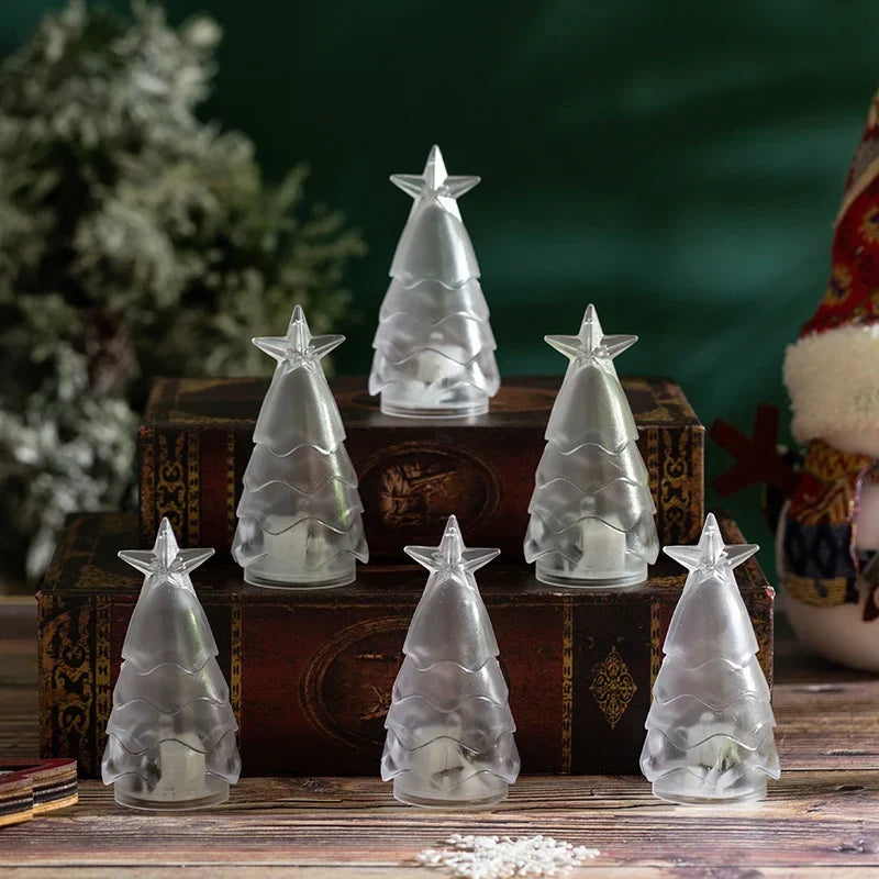 Candle Holder Christmas Tree Sparkling Tealight Compatible