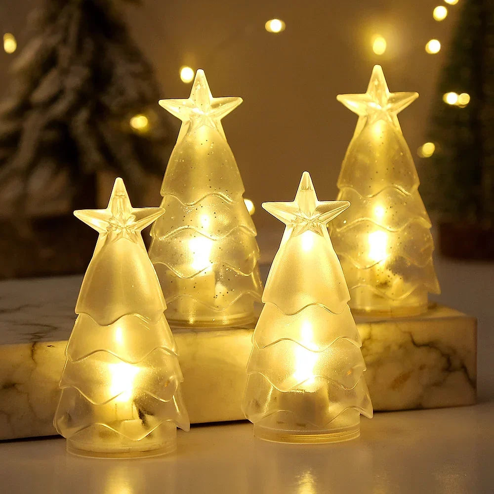 Candle Holder Christmas Tree Sparkling Tealight Compatible