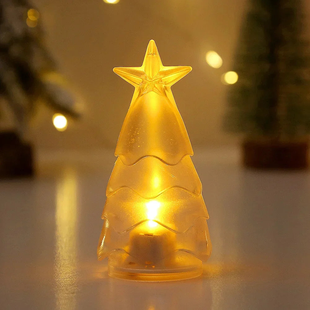 Candle Holder Christmas Tree Sparkling Tealight Compatible