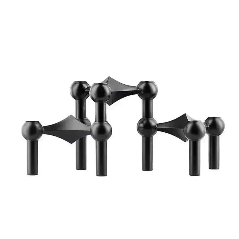 Candle Holder Modular Coated Steel Sculptural Design