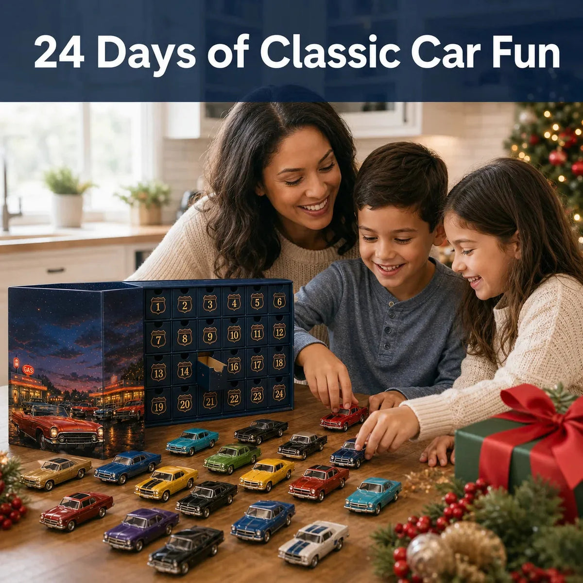 Car Advent Calendar 24 Classic American Miniatures