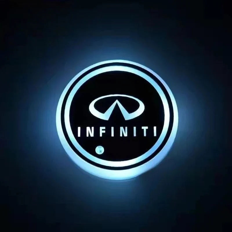 Car Coaster Set 2-Piece LED Motion-Activated USB-Rechargeable