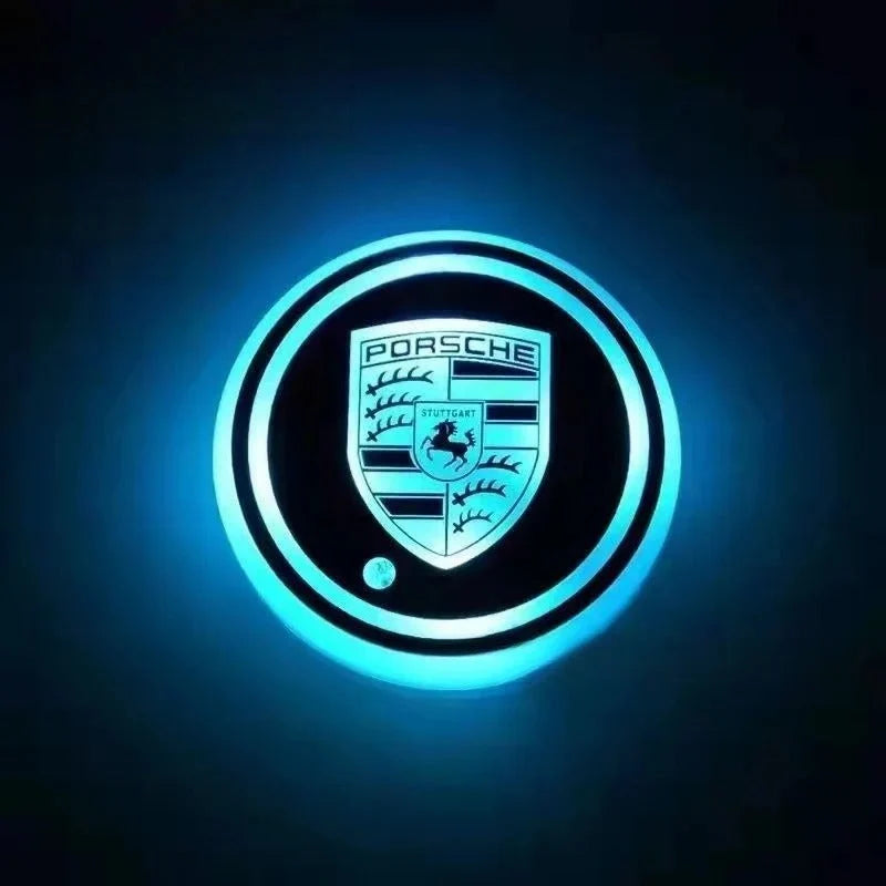 Car Coaster Set 2-Piece LED Motion-Activated USB-Rechargeable