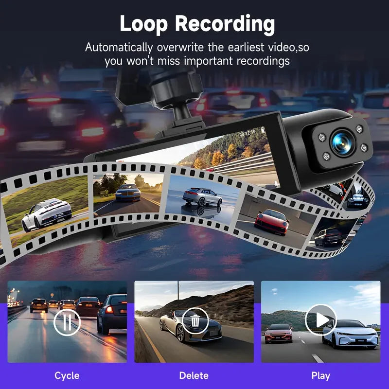 Car Dash Camera Four-Channel 1080P Infrared Night Vision