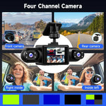 Car Dash Camera Four-Channel 1080P Infrared Night Vision