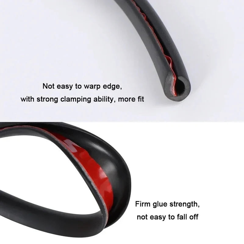 Car Door Edge Protector U-Shaped Self-Adhesive 5m Roll