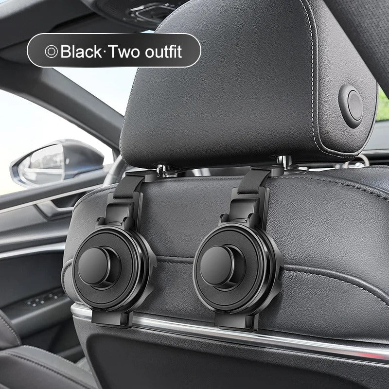 Car Headrest Hook 3-In-1 Tool-Free Universal