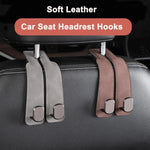 Car Headrest Hooks 2-Pack Rotating 30 lb Capacity