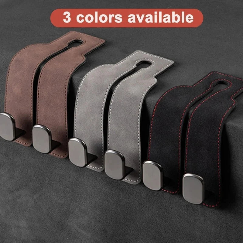 Car Headrest Hooks 2-Pack Rotating 30 lb Capacity