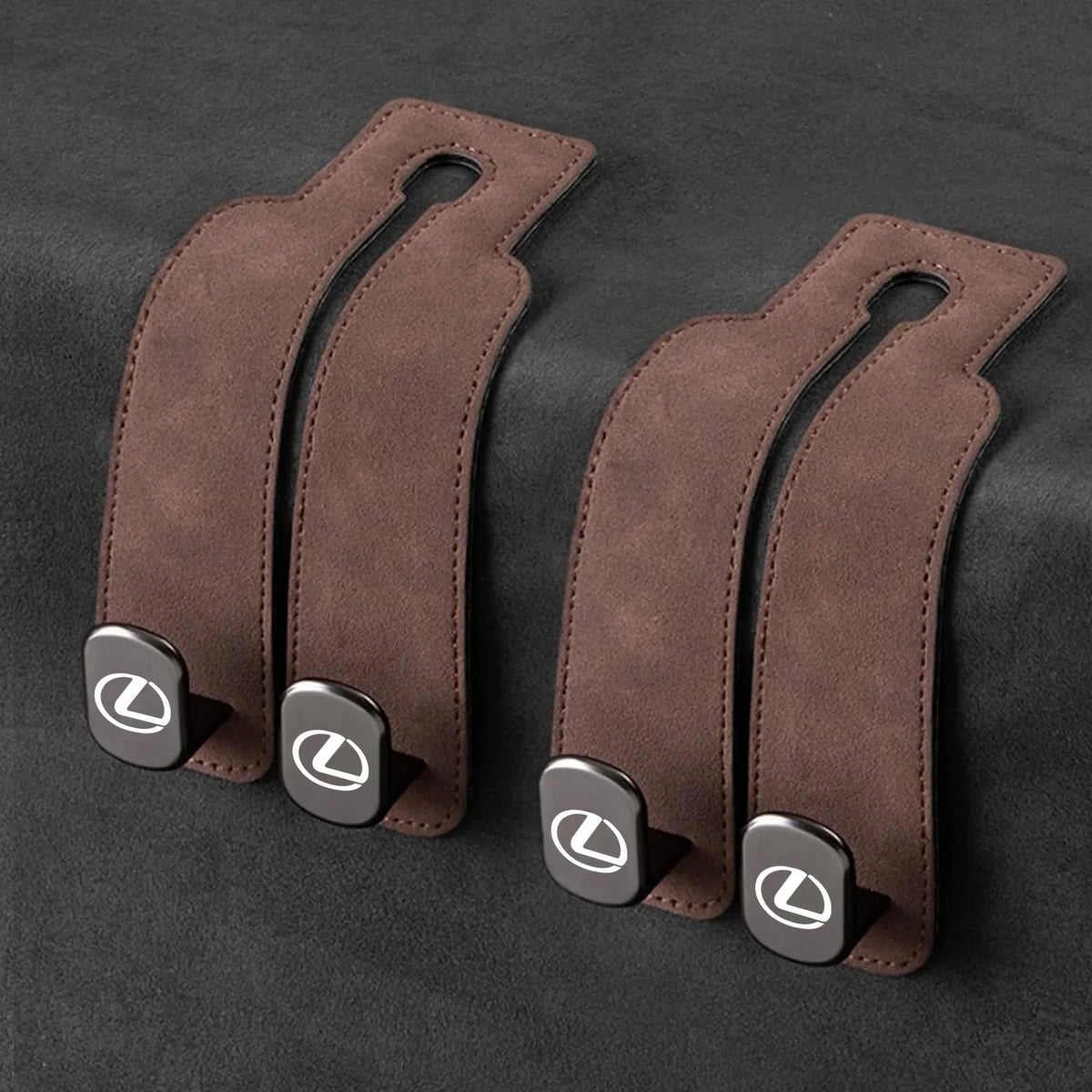Car Headrest Hooks 2-Pack Rotating 30 lb Capacity