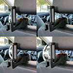 Car Headrest Phone Holder 360° Swivel & Bag Hanger